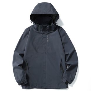 Windproof and Waterproof Jacket, Spring and Autumn Black Warrior Jacket, American Functional Casual Sports Outdoor Mountaineering Jacket, Windbreaker
