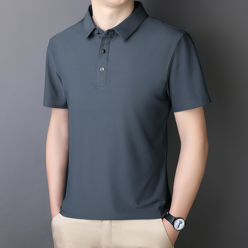 Wholesale Summer Thin Pique Polo Shirts for Men, Short-Sleeved Loose Business Casual Collared T-Shirts, Men's Clothing Wholesale Summer Thin Pique Polo Shirts for Men, Short-Sleeved Loose Business Casual Collared T-Shirts, Men's Clothing