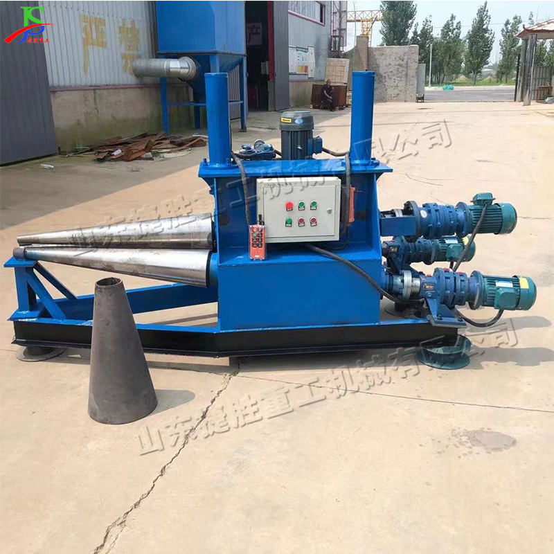 Máquina dobladora de cono hidráulica automática máquina de laminación de acero inoxidable Fabricación de placa de metal CNC cono de laminación de cabeza grande y pequeña