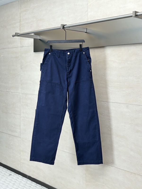 正しいバージョンの高品質 D ファミリー 25 新しい作業服ブルーのロギング パンツ ルーズ フィット メンズとレディース|undefined