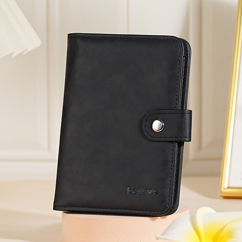 Bolsa de tarjetas de identificación antirrobo cepillo de pasaporte abrazadera de boletos de avión cremallera multifuncional de viaje al extranjero bolsa de pasaporte cartera