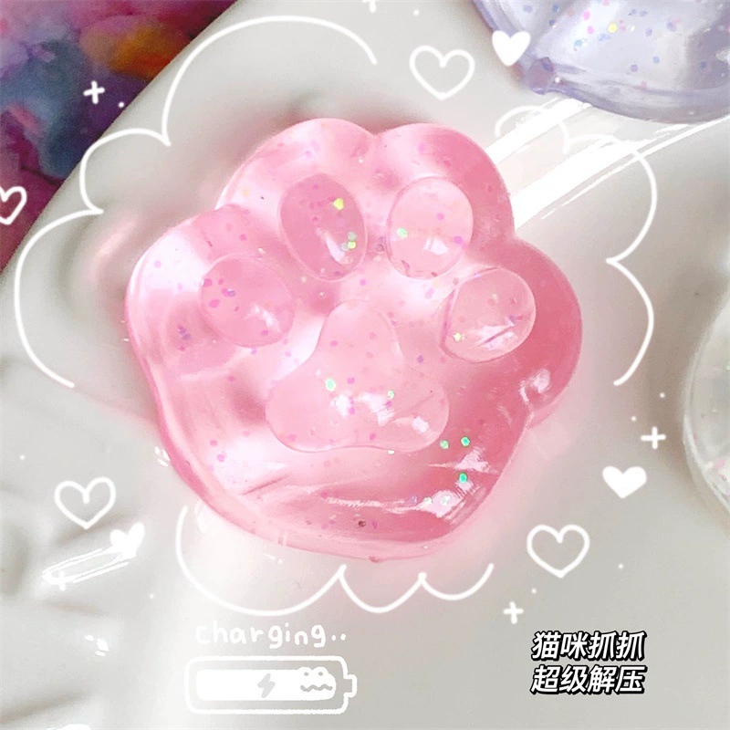 Моющийся прозрачный блеск TPR Кошачий коготь щепотка музыкальный декомпрессионный ледяной блок липкий музыкальный декомпрессионный творческие игрушки