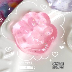 Washable TPR transparent glitter cat claw pinching music to decompress ice cube sticky music to decompress and vent creative small toys