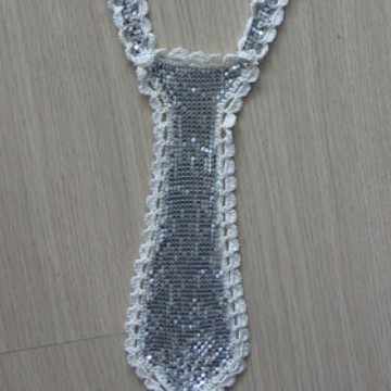 供应大量铝网片衣领花边 手工艺品  时尚圆领 铝珠片辅料