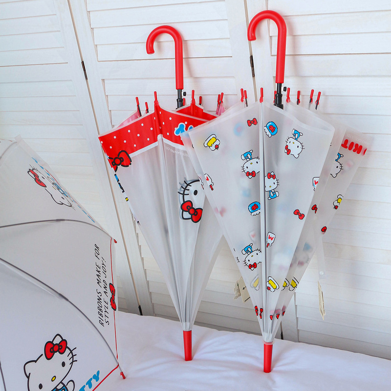 Transparent Umbrella with Logo Printing, Children's Umbrella, Ip Licensed Long-Handle Umbrella, Cross-Border Advertising Umbrella, Umbrella Wholesale, Double Automatic Umbrella