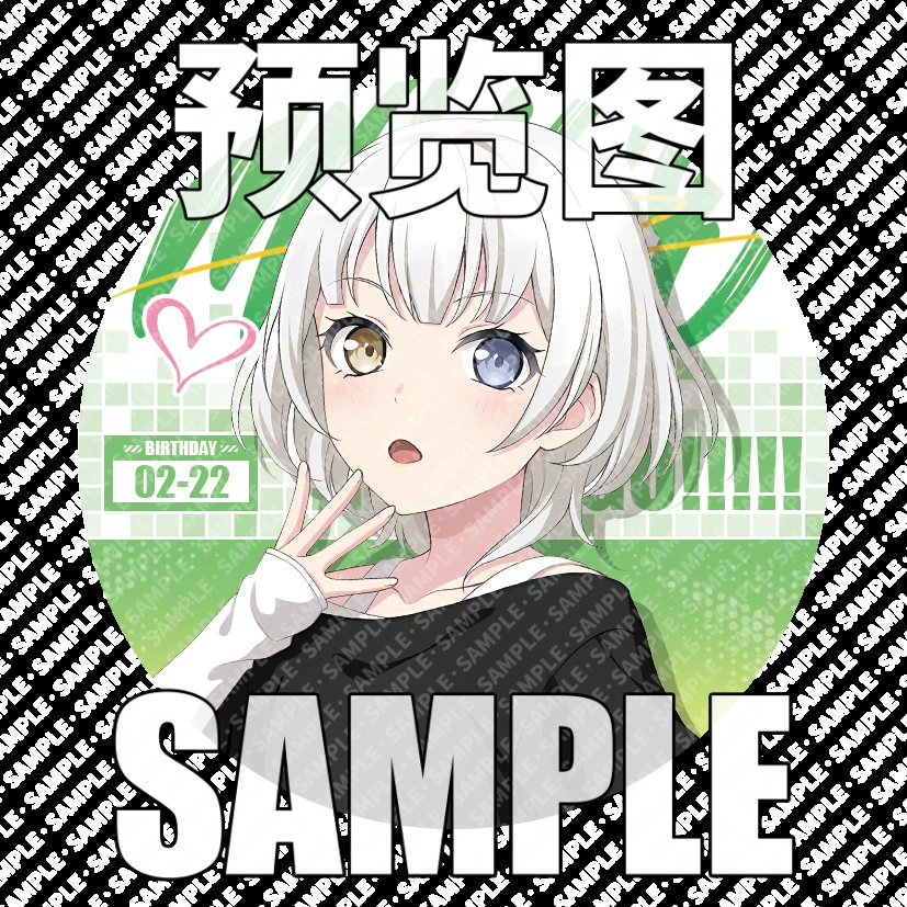 Баннер-значок (BanGDream! My GO) 58 мм голографическая трещиноватая-стеклянная кнопка, баббитовая основа