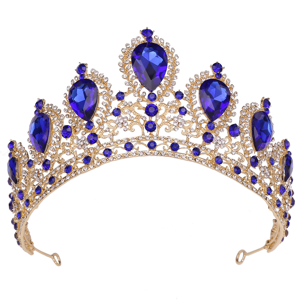 410g Weight Crown Hair Accessories Type 1 Piece Quantity Wedding, Birthday, Festival Occasion Alloy Material Crown Pattern Women's Gender Diamond Design Elegant, Romantic Style Elegant Romantic Women's Crown Alloy Diamond Crown 9