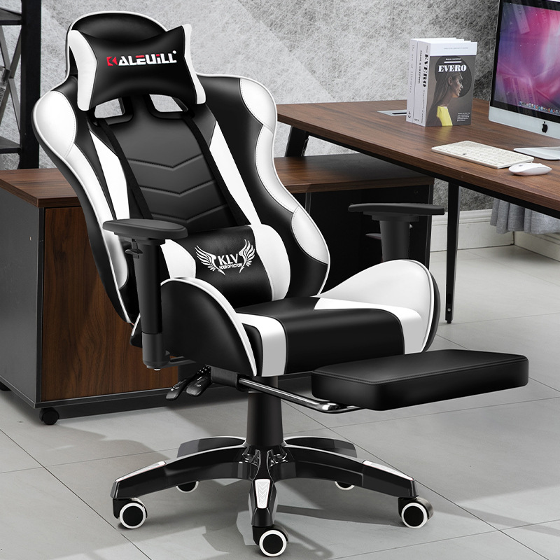 Silla de juego, silla de juego, ajuste de altura, silla de computadora ergonómica, cómoda y duradera.