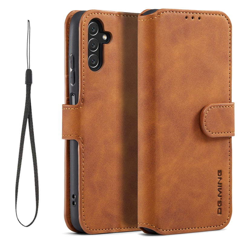 For Samsung S23 flip phone leather case Note20Ultra card protection case Google Pixel6 buckle