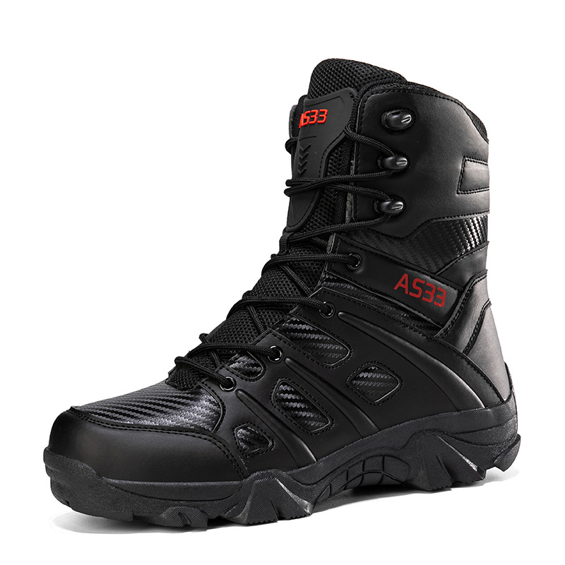 Botas de entrenamiento de fanáticos militares de hombre de gran tamaño transfronterizo, botas tácticas de campamento al aire libre, botas tácticas de montaña de senderismo