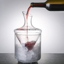 家用欧式冰桶斜口红酒快速醒酒器斜口不倒翁分酒器高硼硅醒酒器