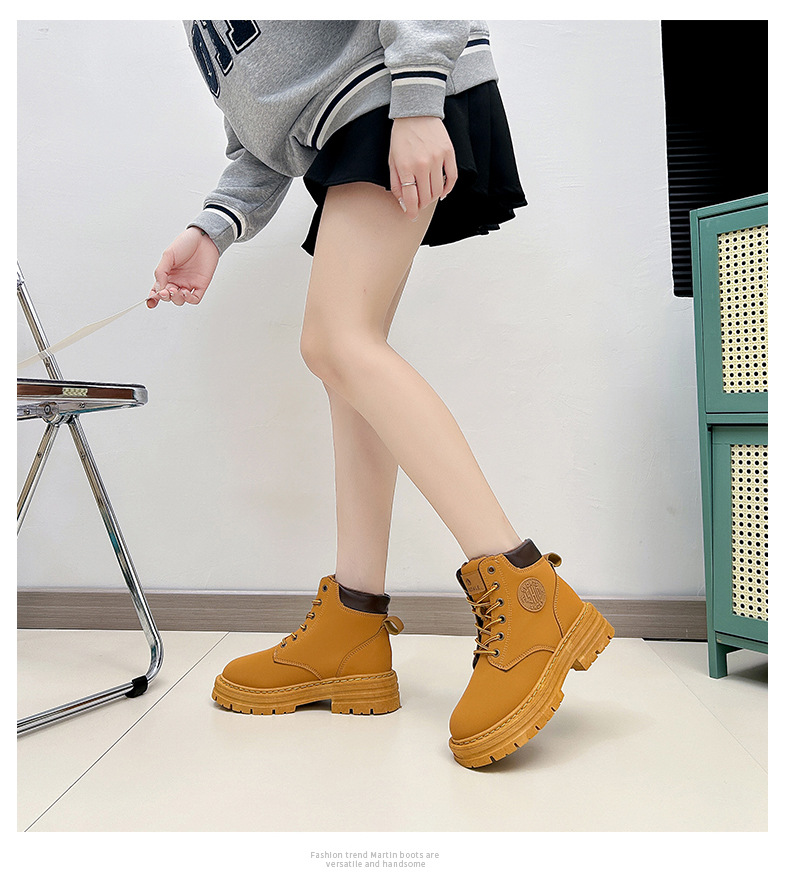 Stivaletti donna retro con suola spessa comodi ed eleganti_voghion.com