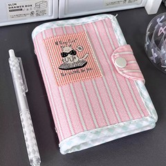 小紅書と同じ猫ピンクストライプ m5 ルーズリーフノートブック学生ポータブルポケットノートブック日記抜粋