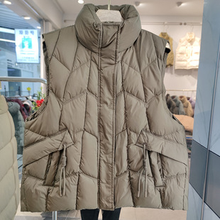 Thickened Down Jacket Women's Short Loose Slimming Fashionable Western Style Duck Down Vest Outer Wearing Autumn New Fashionable Vest