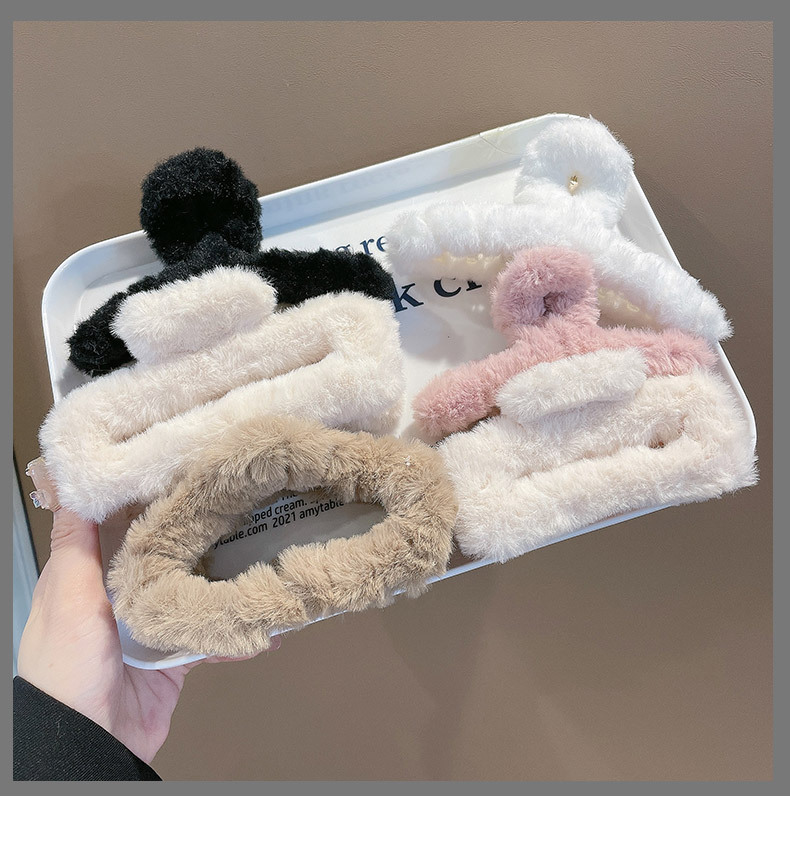 Kalın saçlar için 13 cm büyük saç tokası, sevimli peluş köpekbalığı tokası, küçük, taze ve tatlı stil.