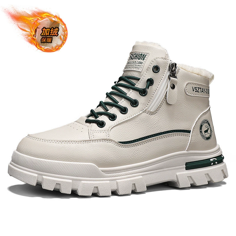 2024 autumn explosion men's retro British style outdoor leisure high -top wear -resistant thick soft bottom Martin boots