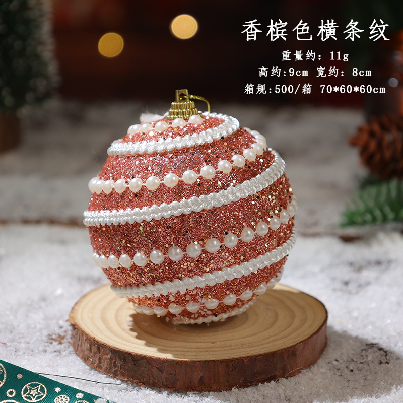 8cm bola de Navidad decoración de árbol de Navidad colgante de bolas de colores colgante colgante de Navidad decoración de Navidad accesorios de decoración