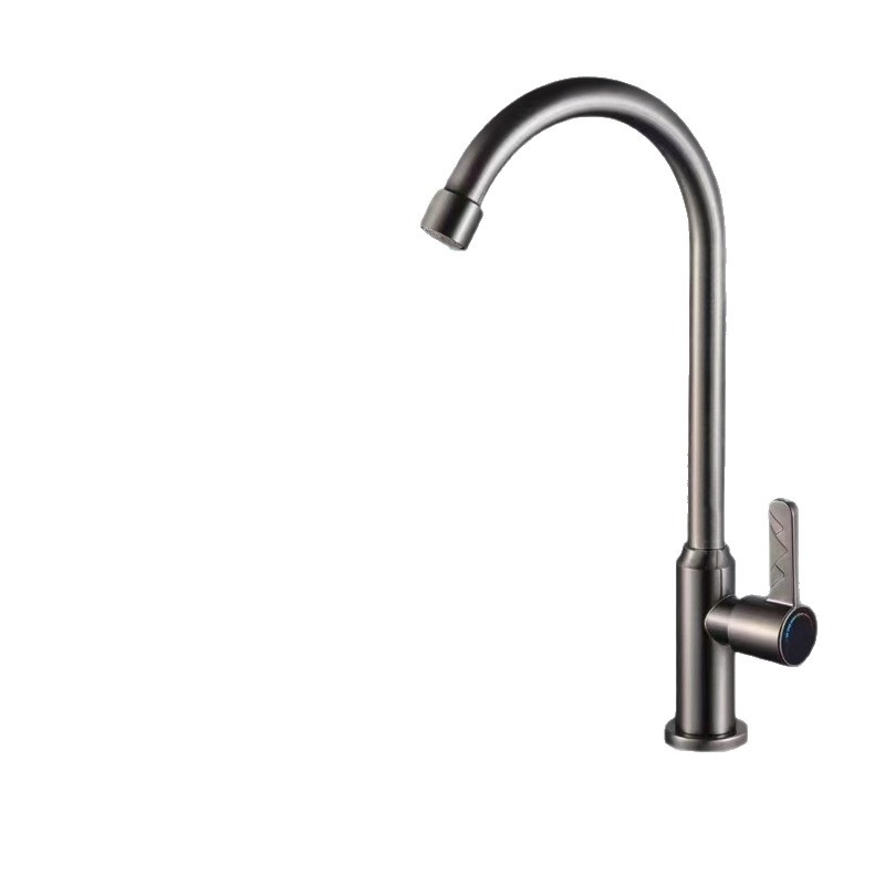 Grifo de Cocina 304 de Acero Inoxidable Giratorio para Agua Fría y Caliente