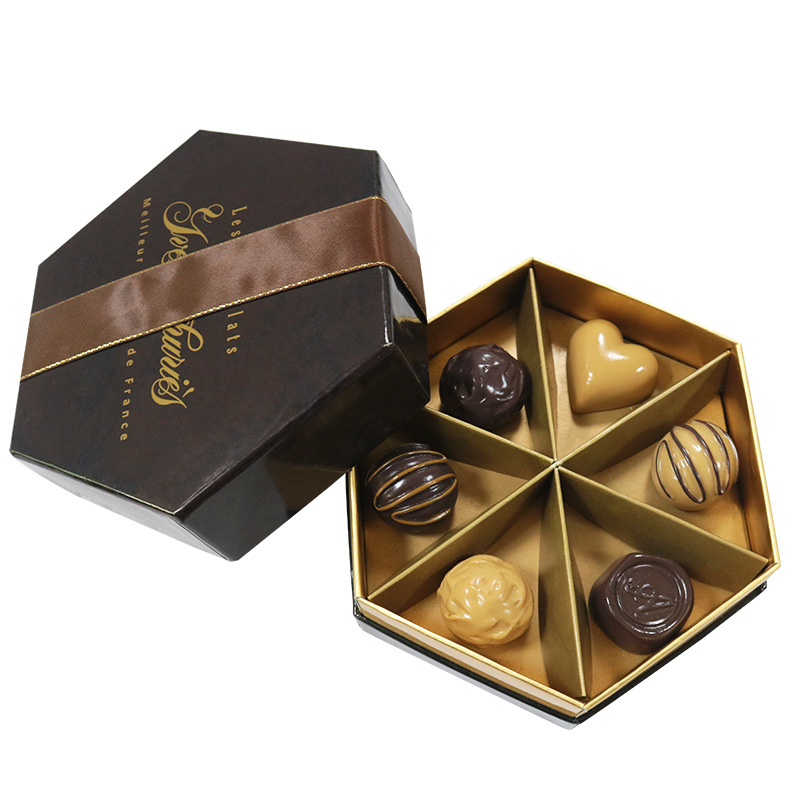 Personalización de comercio exterior con compartimento magnético caja de regalo de chocolate navideño tipo libro caramelo chocolate embalaje vacío caja de papel personalizado