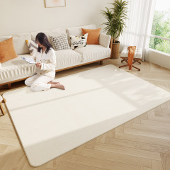 Nordic simple imitation cashmere bedroom carpet fully covered living room mat coffee table floor mat solid color home bedside blanket plush