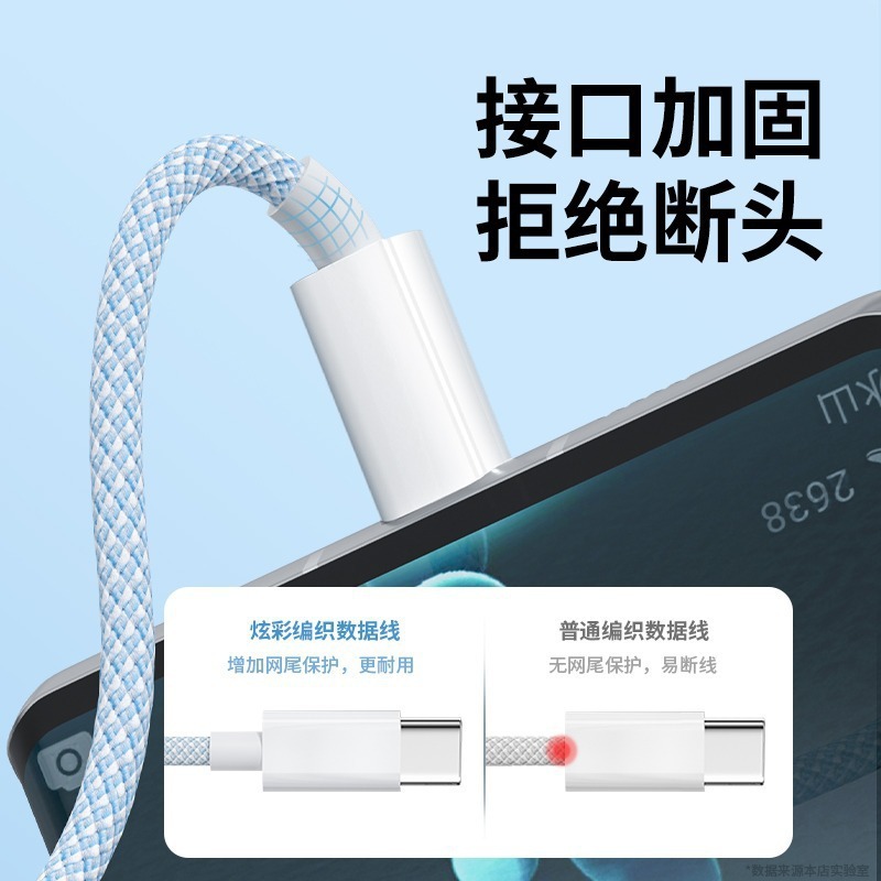 三合一66w快充数据线一拖三充电线适用苹果安卓华为typec手机通用|undefined