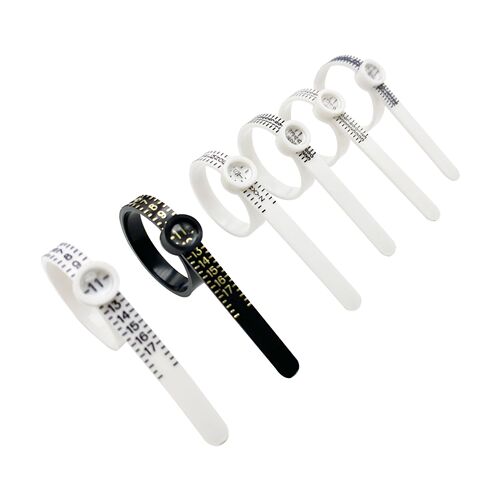 Ring measuring strip with magnifying glass, finger size measuring tape, belt measuring ring Mido