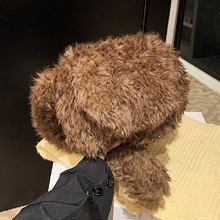 跨境毛绒包包女式斜挎包2025秋冬新款零钱手机包毛茸茸小包单肩包
