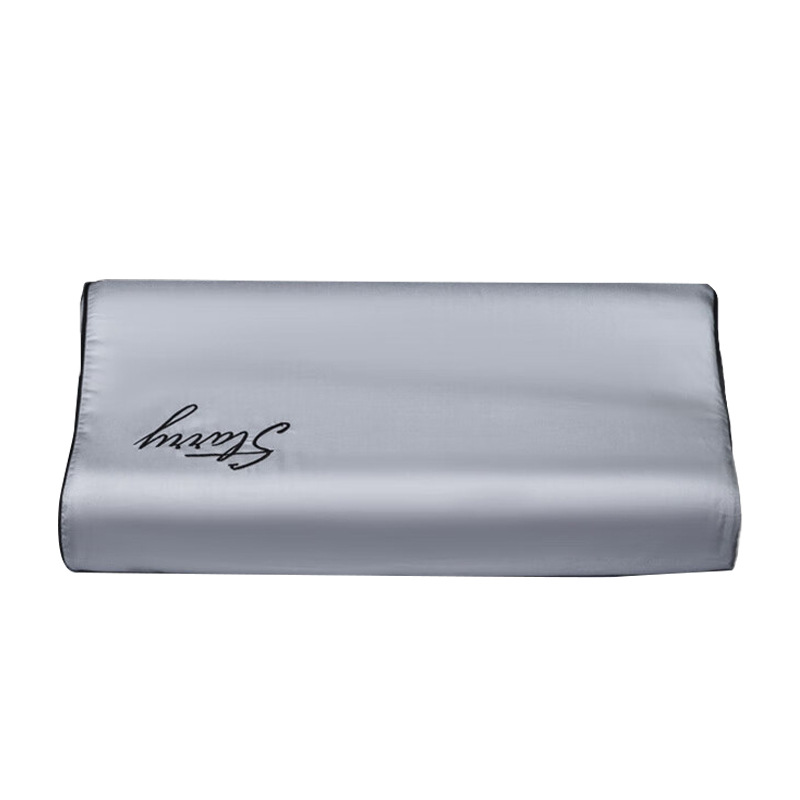 Funda de almohada de algodón, un par de almohadas de algodón de fibra larga, juego completo de funda de forro interior, funda de almohada de látex, bordado de lujo ligero