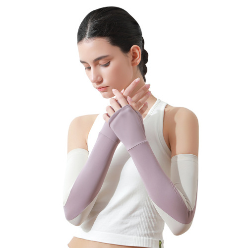 MEETSUNNY New Summer Sun Protection Sleeve Suits Ice Silk Nylon Cooling Outdoor Military Training Cycling Striped Arm Sleeves