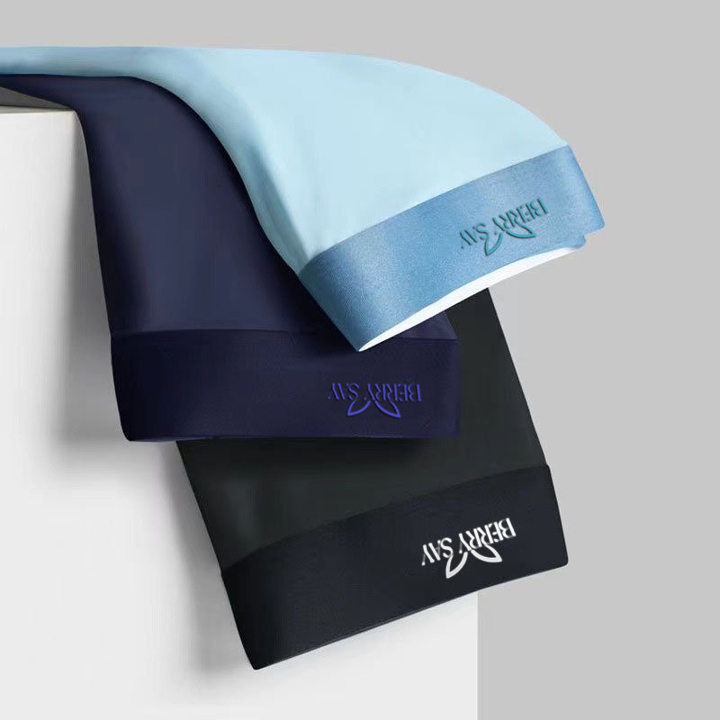 Authentic Graphene Antibacterial Ice Silk Seamless Men's Trendy Boxer Briefs Summer Thin Style Shorts 2