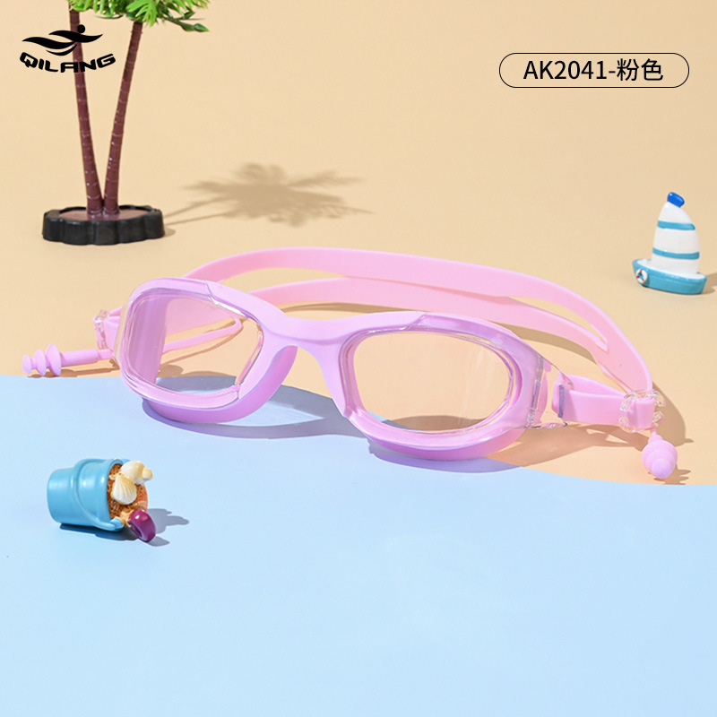 Gafas de Natación con Tapones de Oídos para Adultos PC Impermeable, Anti-vaho para Natación y Buceo