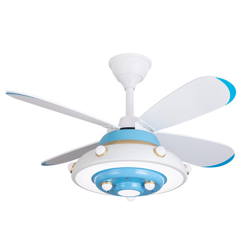 Modern simple children's wooden leaf fan lamp creative boy and girl bedroom room ceiling fan lamp restaurant home fan