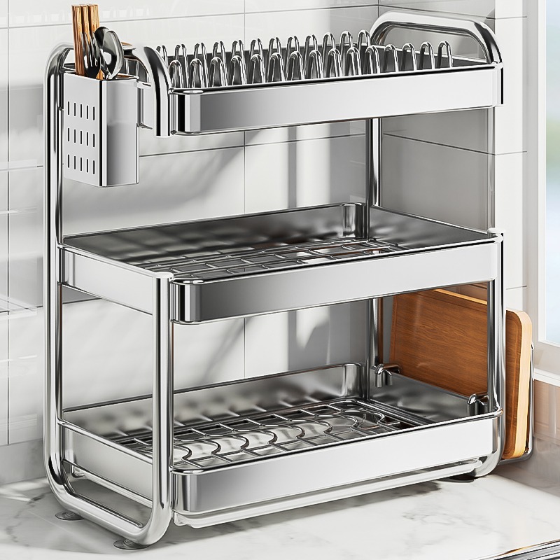 国境を越えたtemuステンレス食器収納棚水切り食器キッチン棚多機能食器棚