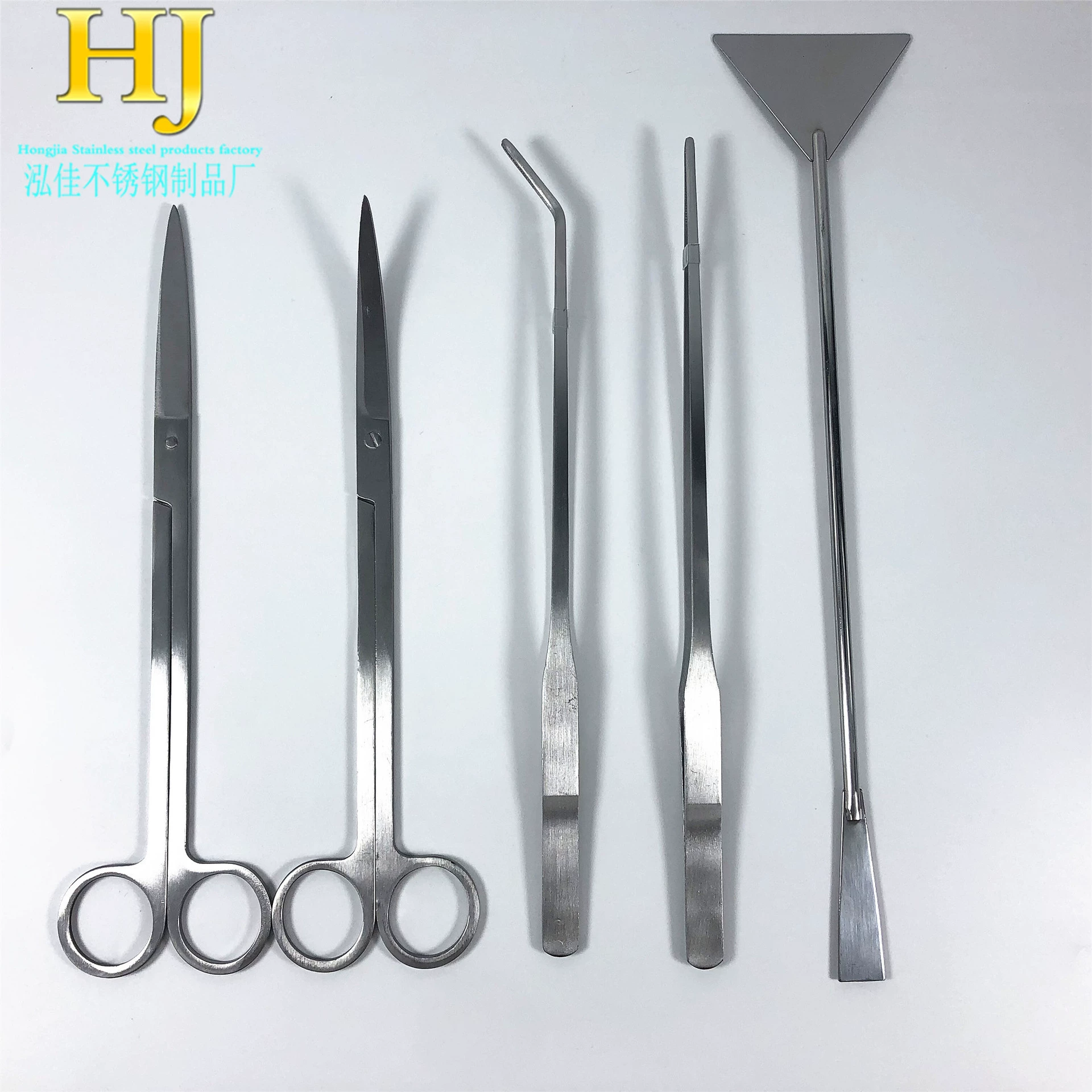 Пинцет для водяной травы костюм для инструментов ножницы из нержавеющей стали инструмент для аквариума плоская Лопата для песка черный набор из пяти предметов