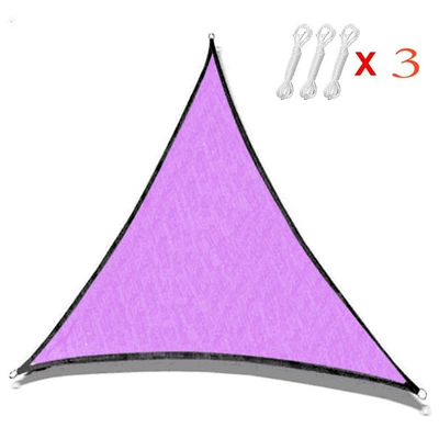 Sunshade Sail, Outdoor Waterproof Oxford Cloth, Sunshade Net, Beach Garden Parking Space, Swimming Pool, Heat Insulation Sunshade Canopy (Avtomobil yan çətirləri) - 3-corner-sunshade-sail-purple-33m-send-connecting-rope-ready-stock