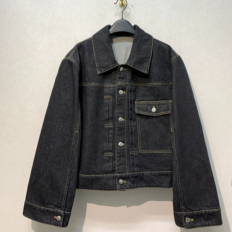 Сухой кран осень-зима новый японский стиль простая Модная Повседневная джинсовая куртка Свободный Топ для похудения