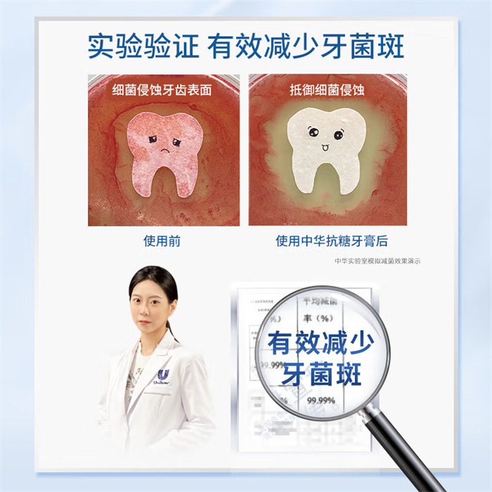 中华抗糖护龈净白修护抗敏感去糖化物牙渍牙膏清新口腔香型可选|undefined