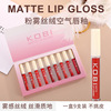Velvet matte lip gloss for elementary school students for pregnant, gift box, set, internet celebrity, does not fade, translucent shading