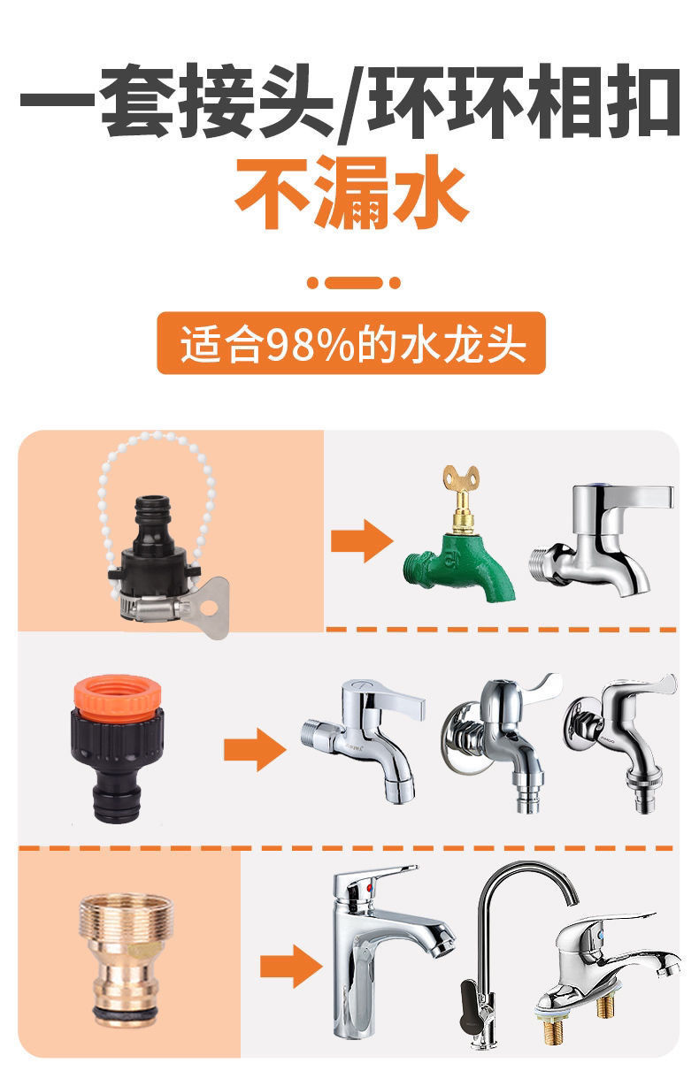 Suitable for car washing garden watering nozzle water gun foam kettle nutrient water pipe suit watering spray