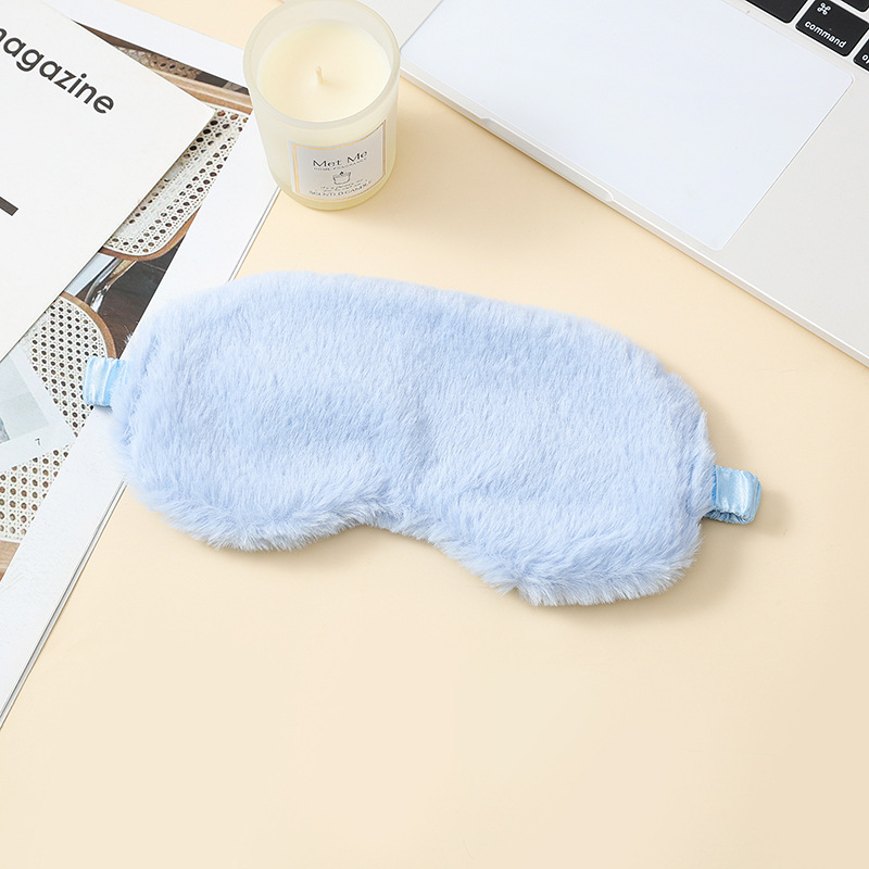 INS Wind mascarilla de peluche de color sólido nubes de sensación de protección de la piel para dormir toda la noche para mejorar la calidad del sueño