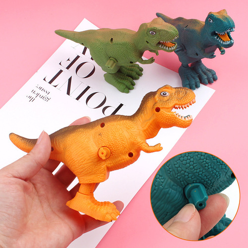 Clockwork dinosaur toy plastic jumping dinosaur children's kindergarten prize small gift for children's day gift for the beginning of school