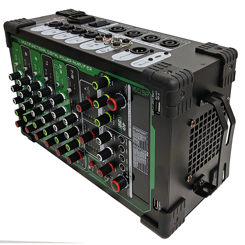 (2개) 8 채널 전력 증폭기 믹서 휴대용 미니 야외 성능 믹서 전원 증폭기 블루투스 휴대 전화 OTG 노래방