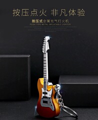 BD20-1新奇特創意個性小吉它造型打火機充氣明火夜市地攤熱賣