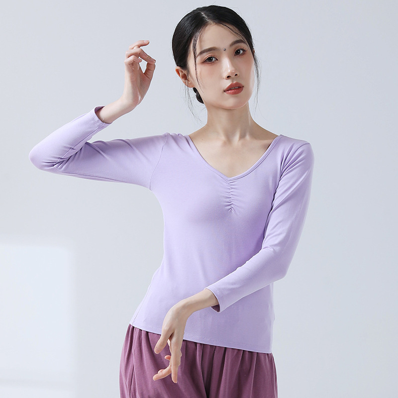 大人の形の服のダンスの練習服の女性の上着の芸考の訓練服の形のヨガ服の日常の長袖のダンス服|undefined
