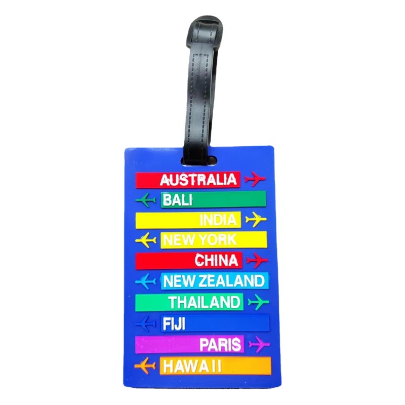 Factory direct tag PVC luggage tag silicone tag LOGO silicone card set boarding pass wholesale