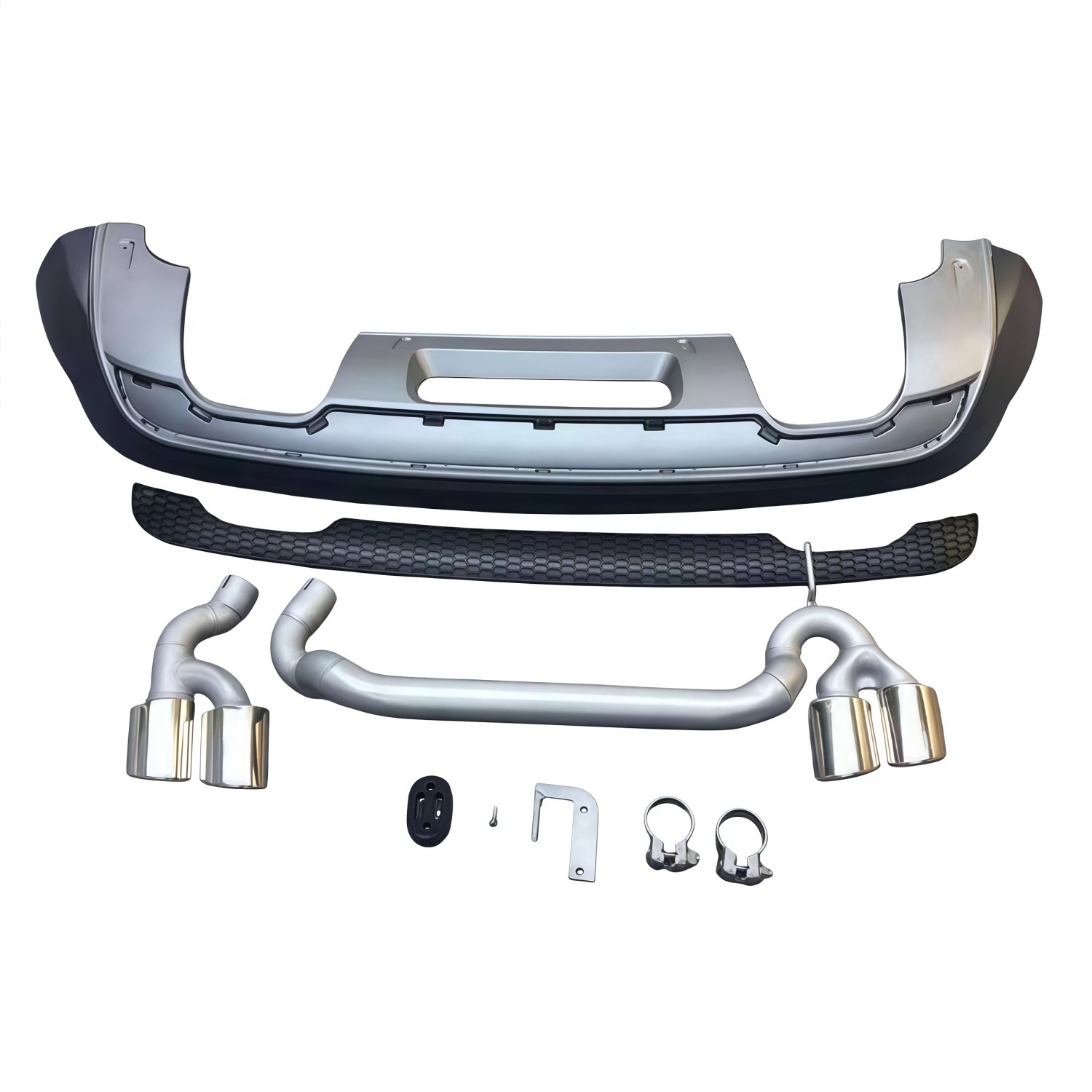 Suitable for Audi Q3 models from 2012-2015, this is an RS Q3-style front bumper, front grille, and front fascia kit