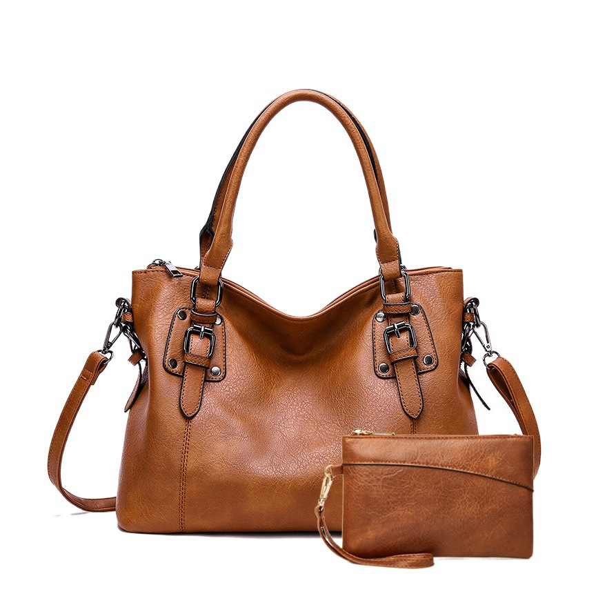 Fashionable New European and American Women's Bags, Retro Simple Shoulder Bags, Large-Capacity Textured Handbags, Elegant Crossbody Bags in Stock