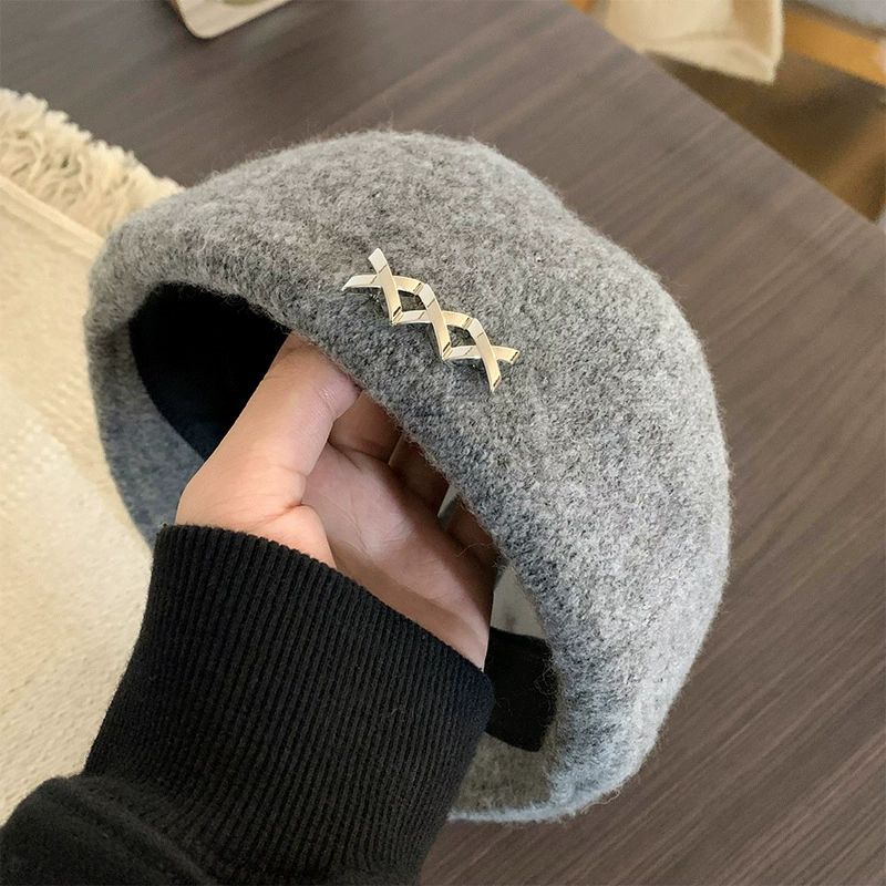 Берет, в корейском стиле шерстяной смеси деми-сезона шапка, one size, теплая повседневная