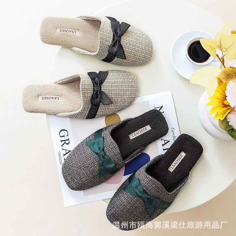 Тканевый Шелковый плед, домашние хлопковые тапочки, теплые овечьи бархатные Нескользящие говяжьи нижние бесшумные мужские и женские оптом