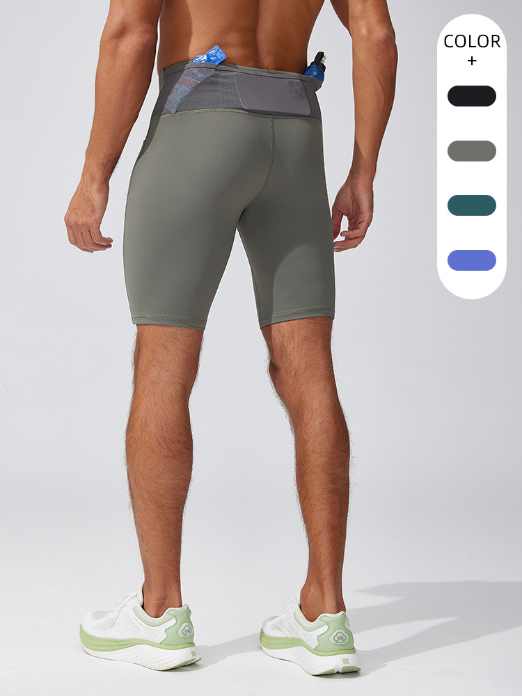 26 New Models of Compression Pants for Men, Summer Training Marathon Running Shorts, Sports Fitness Tights, Cross-Border Five-Point Pants